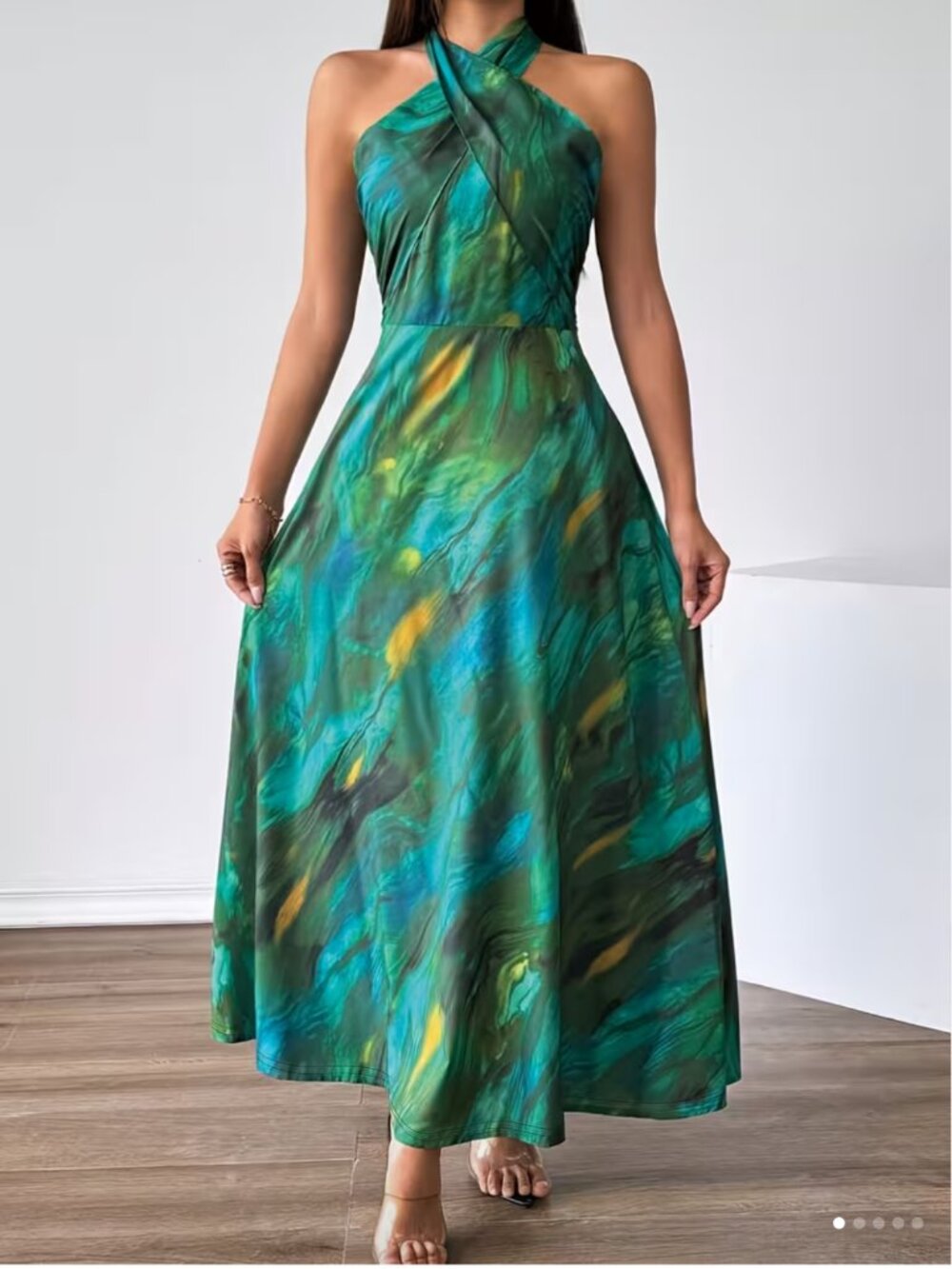 Tie-Dye Halter Dress